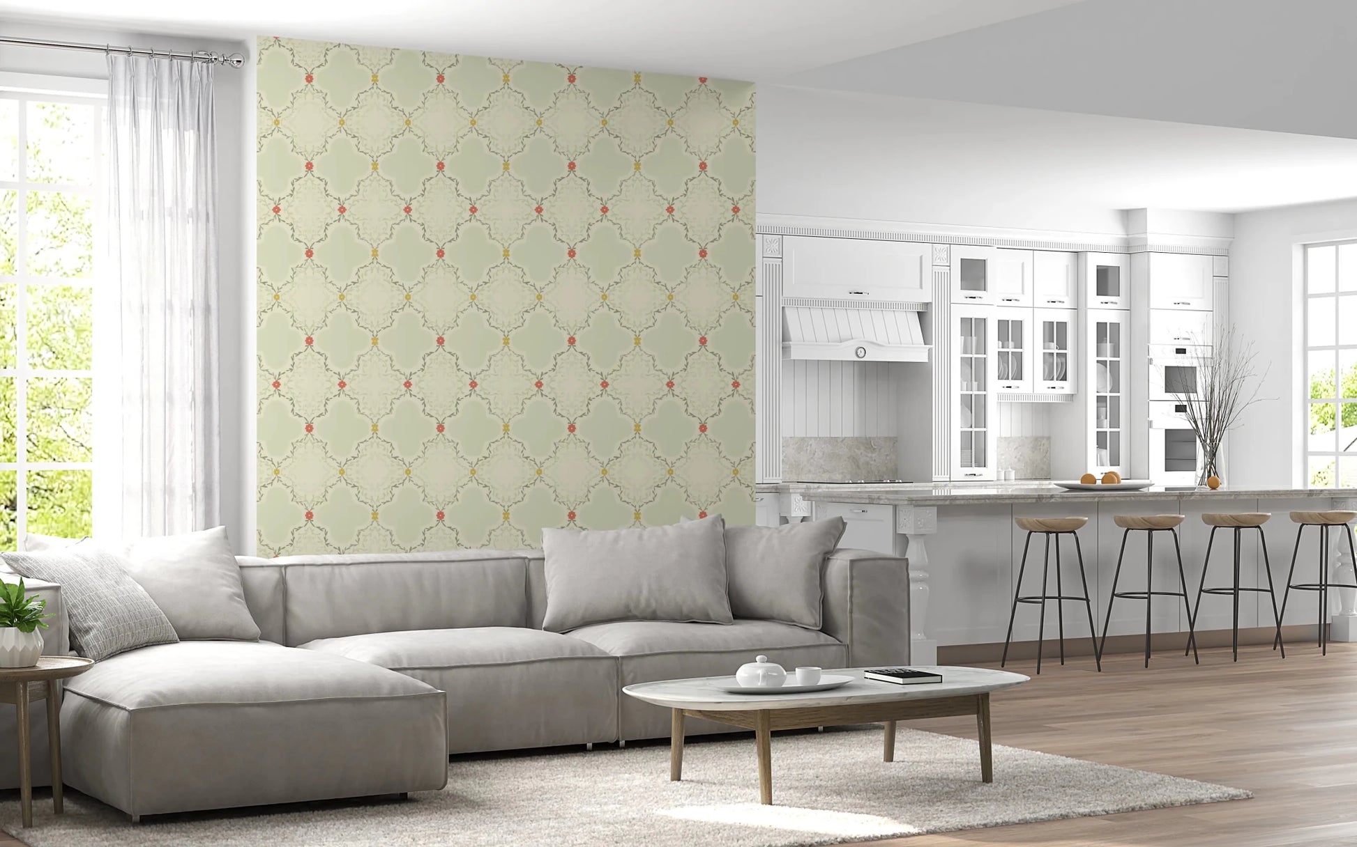 Quatrefoil Vines Wallpaper⁠