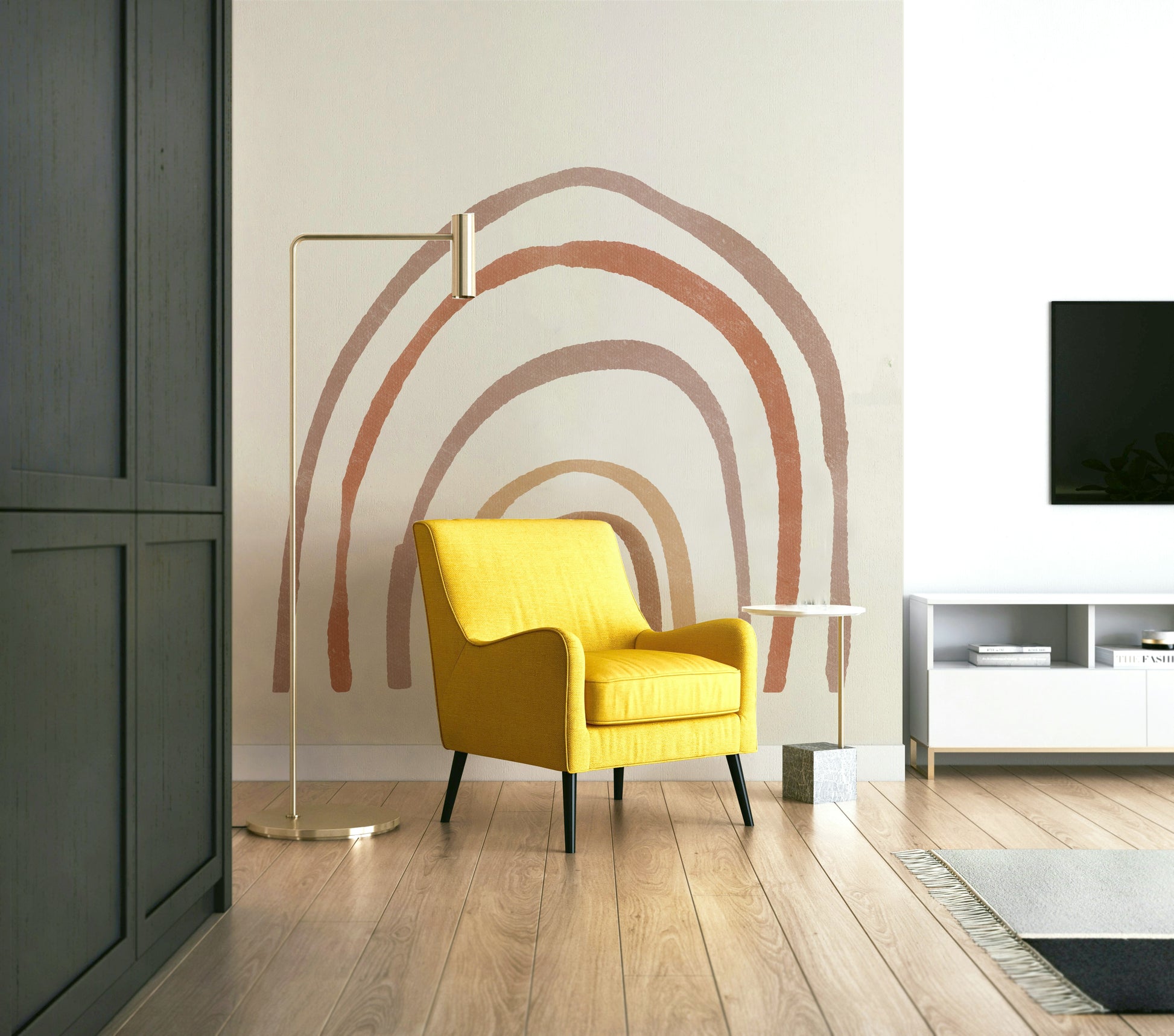 Boho rainbow design for walls

