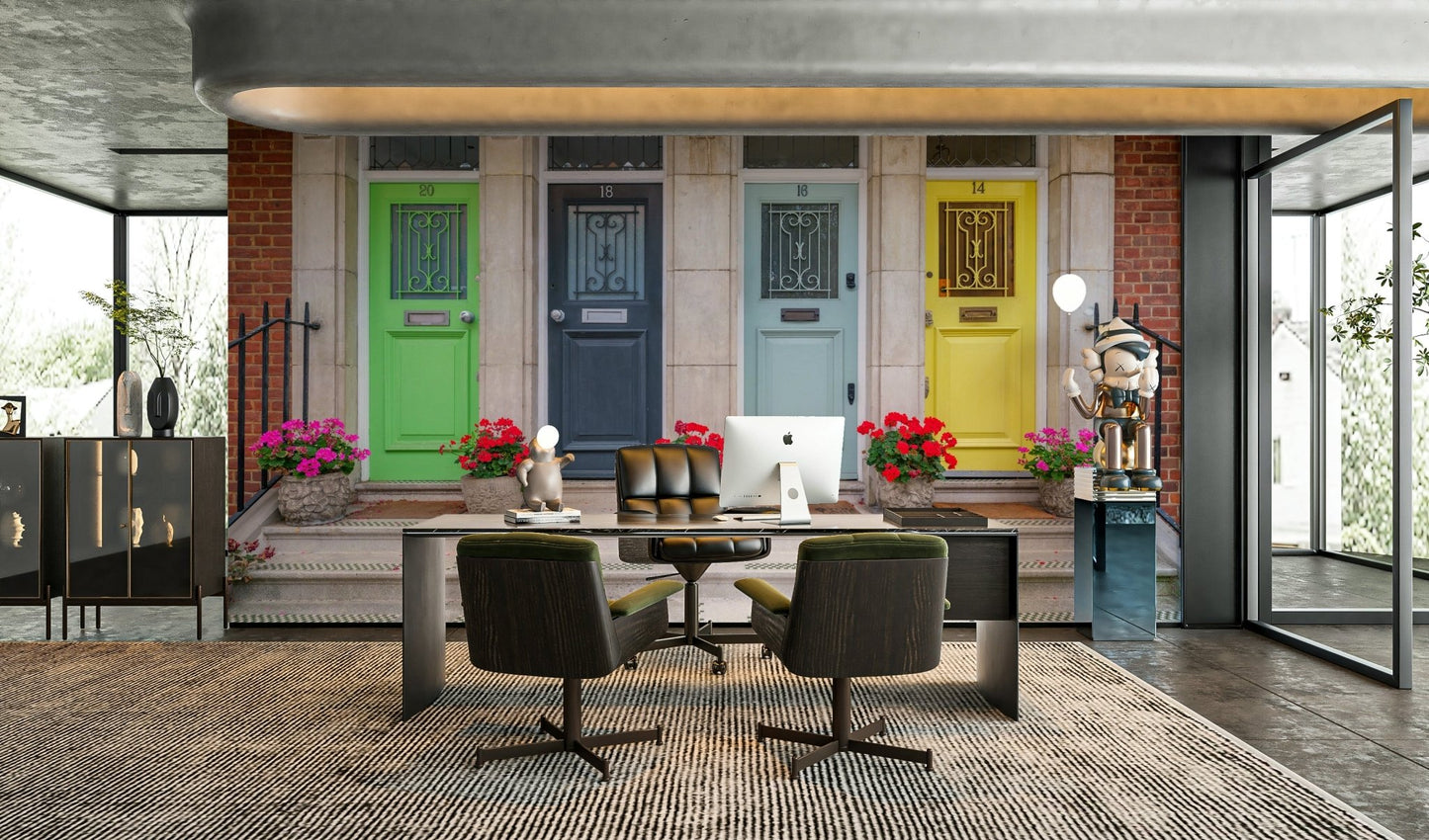 Radiant doorscape wall mural

