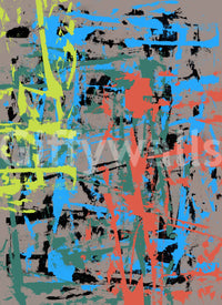 An artistic nature inspired mural for home decor.

