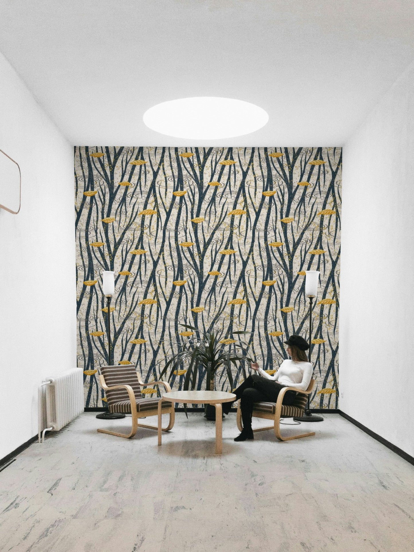 The design has a very polished and luxurious effect on the space.


