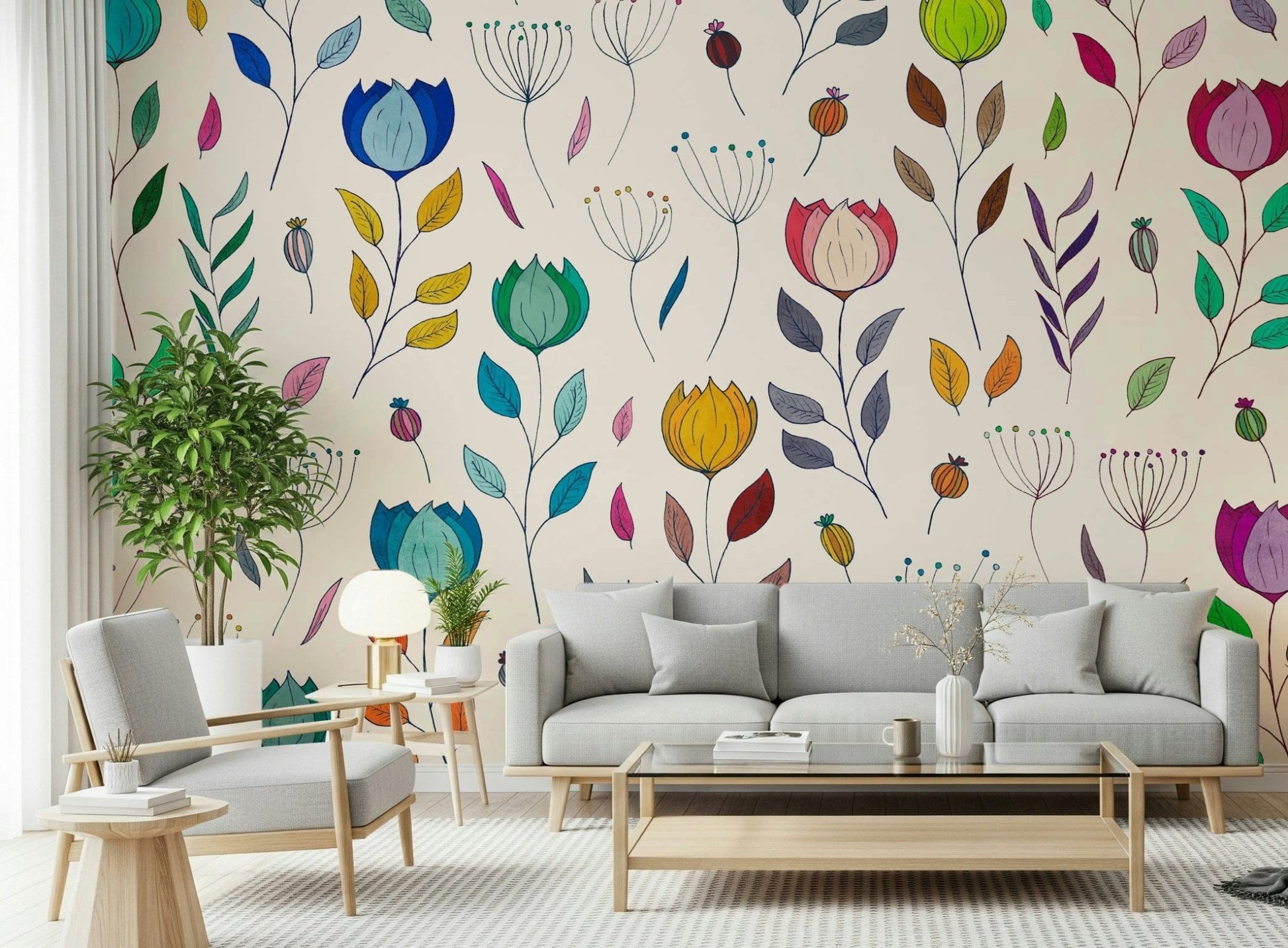 Soft background bloom pattern Rainbow Bloom Dance wallpaper.