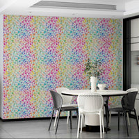 Festive confetti and plaid pattern wallpaper

