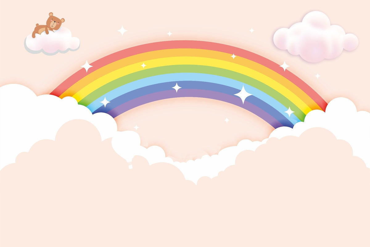 Colorful Rainbow Wallpaper Mural for Kids in your room