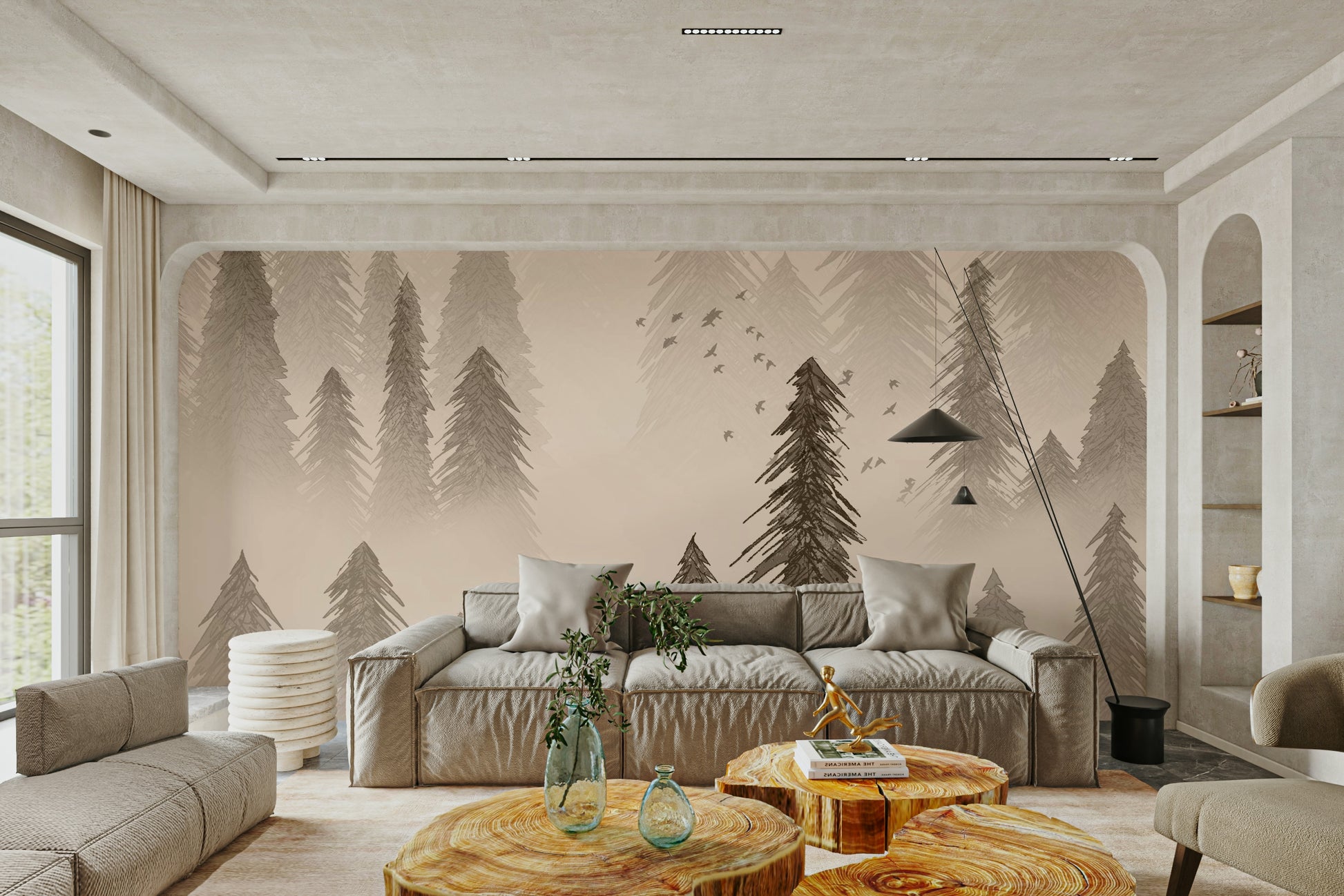 Rainforest Sepia Wallpaper – Serene Rainforest Scene