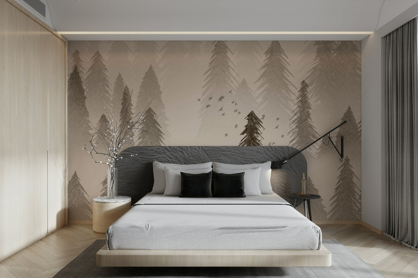 Rainforest Sepia Wallpaper – Sepia Jungle Wall Art