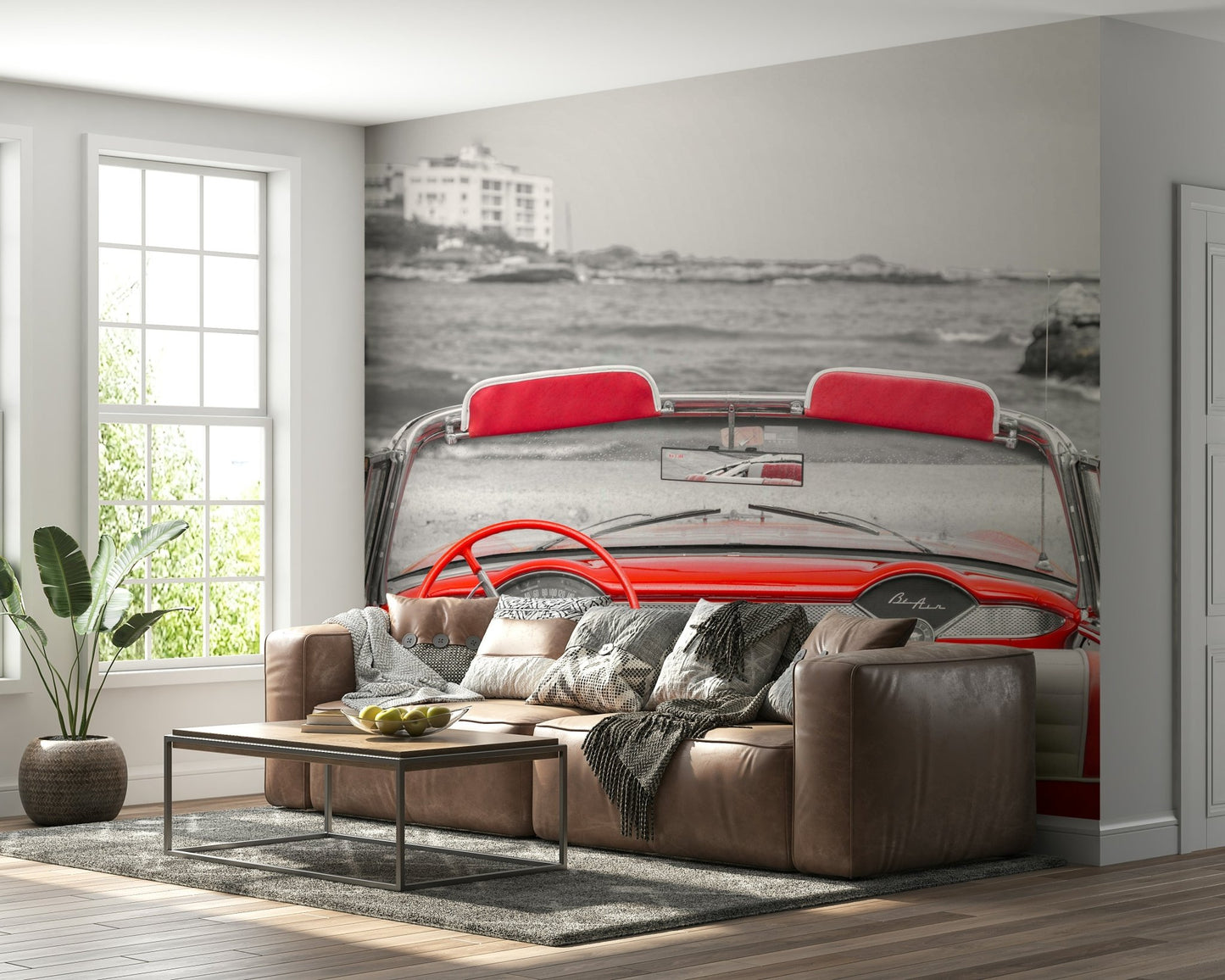 The style is retro and cool.

