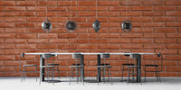 Close up of weathered red brick texture on a high quality wall mural.