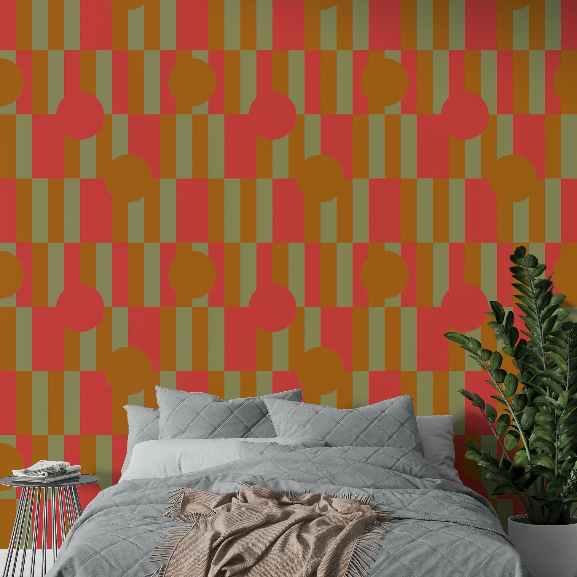 A classic geometric pattern wallpaper for walls.

