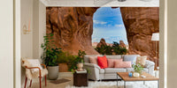 Wall mural with natural landform design
