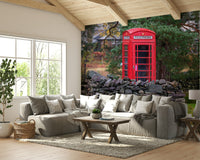 An angled shot of the mural's gentle color palette.

