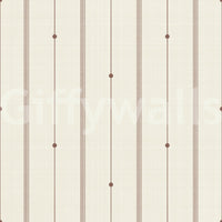 Soft striped wallpaper in buttercream and sienna tones for warmth


