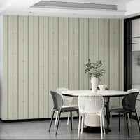 Soft striped wallpaper creating a calm and sophisticated atmosphere

