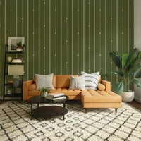 Subtle, natural olive drab stripes for cozy room decor

