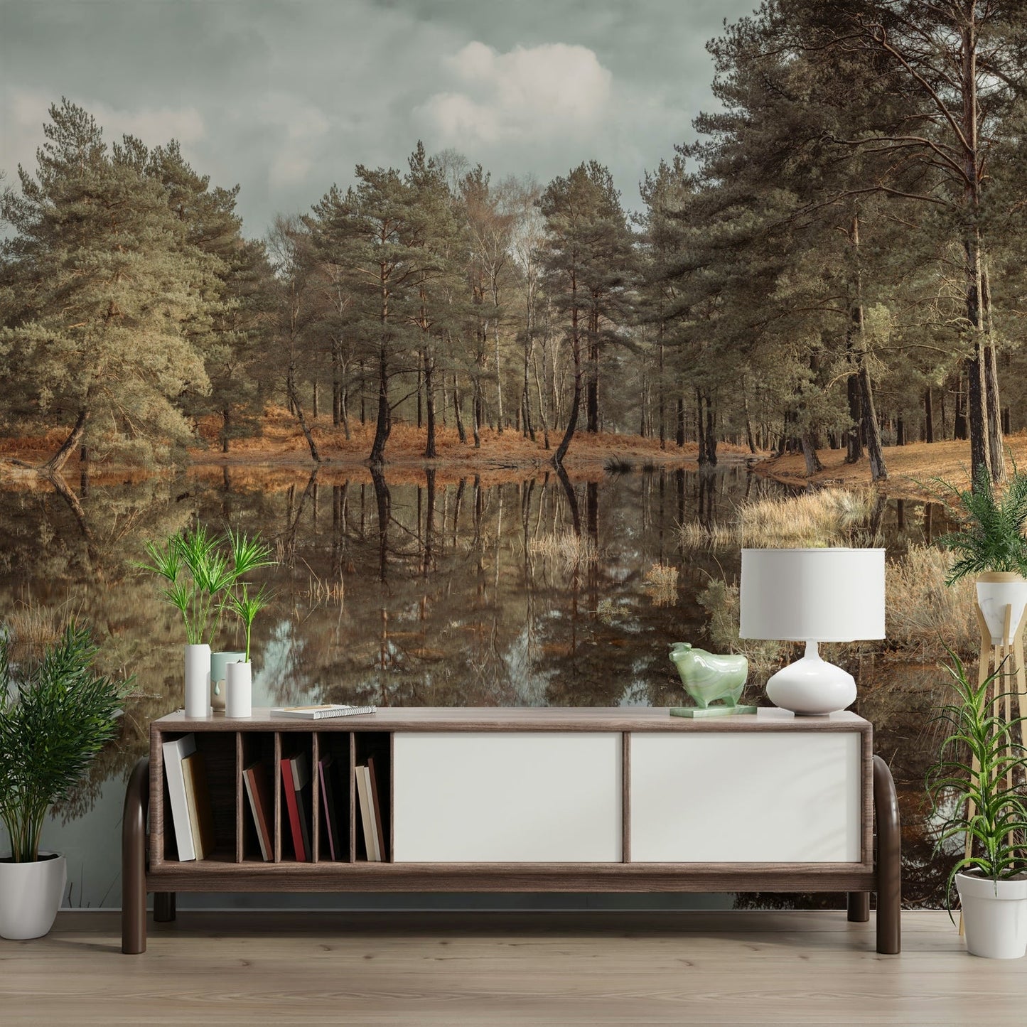 artistic reflective water scene

