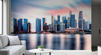 Reflective Metropolis Wall Mural