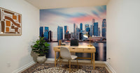 Reflective Metropolis Wall Mural