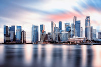 Reflective Metropolis Wall Mural
