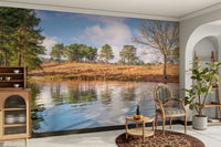 Blue grey water reflection wall

