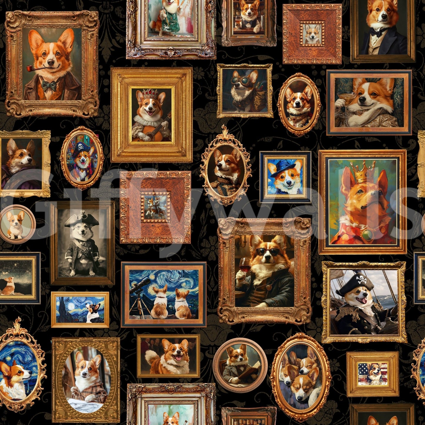 Artistic and unique animal-themed wallpaper.


