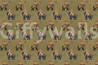 Sophisticated Regal Elephant Journeys Wall Mural for modern spaces.