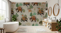 Regal Elephant Parade wall mural adds character to Bathroom space