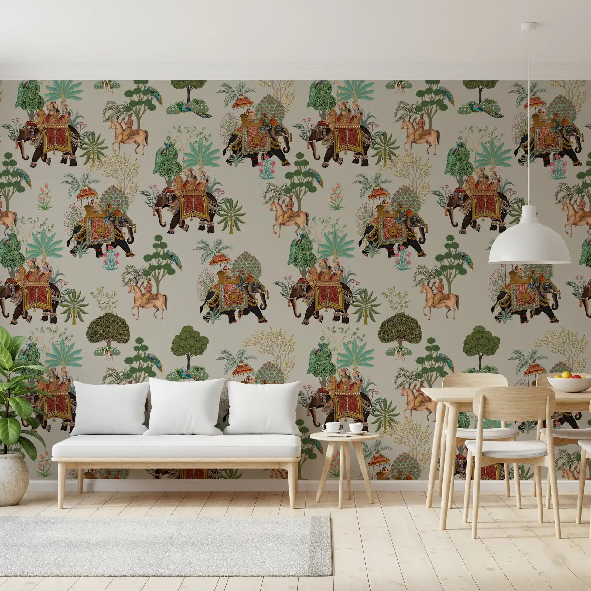 Dining Area enhanced by Regal Elephant Parade wall mural details