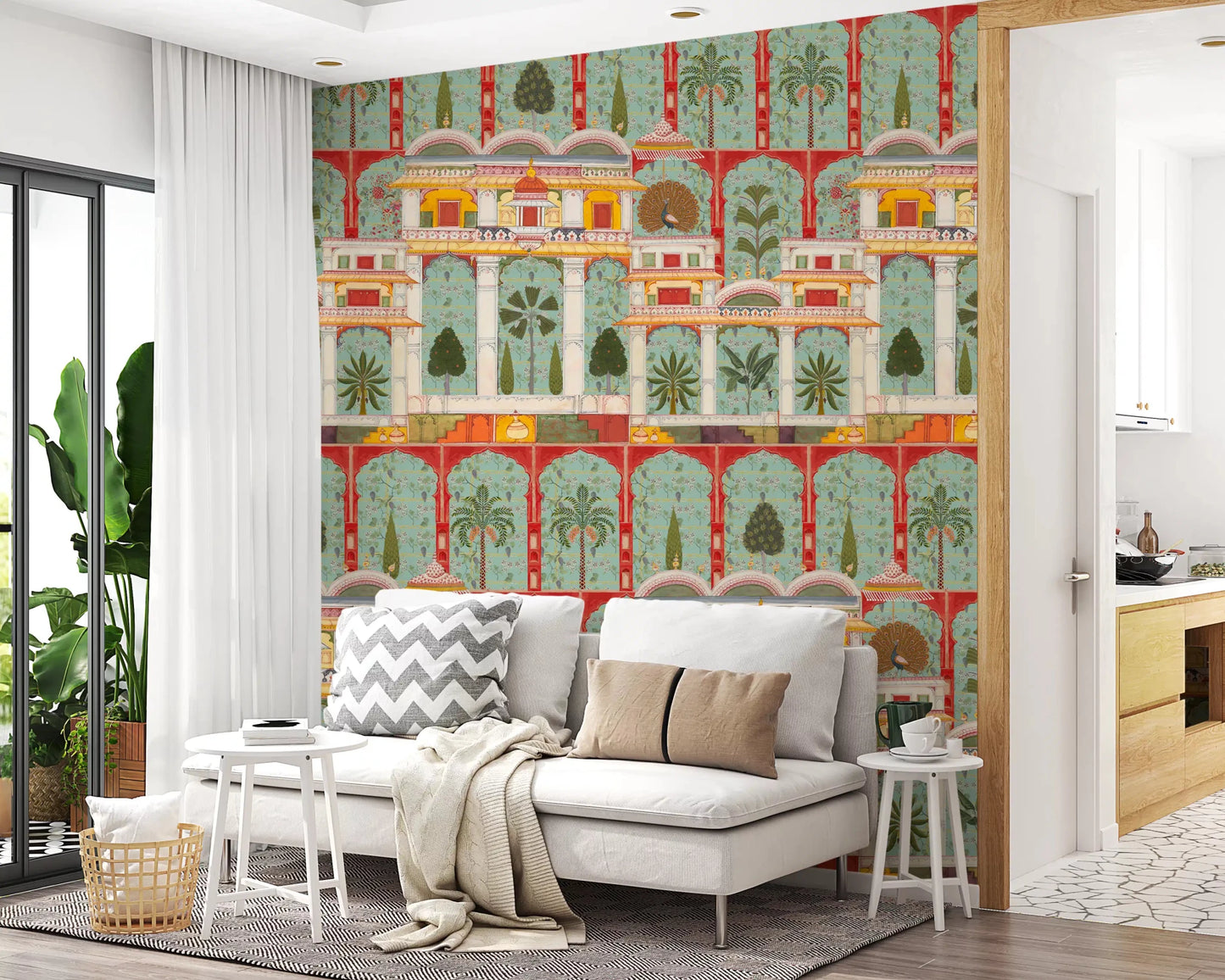 Regal Mughal Garden Wall Mural