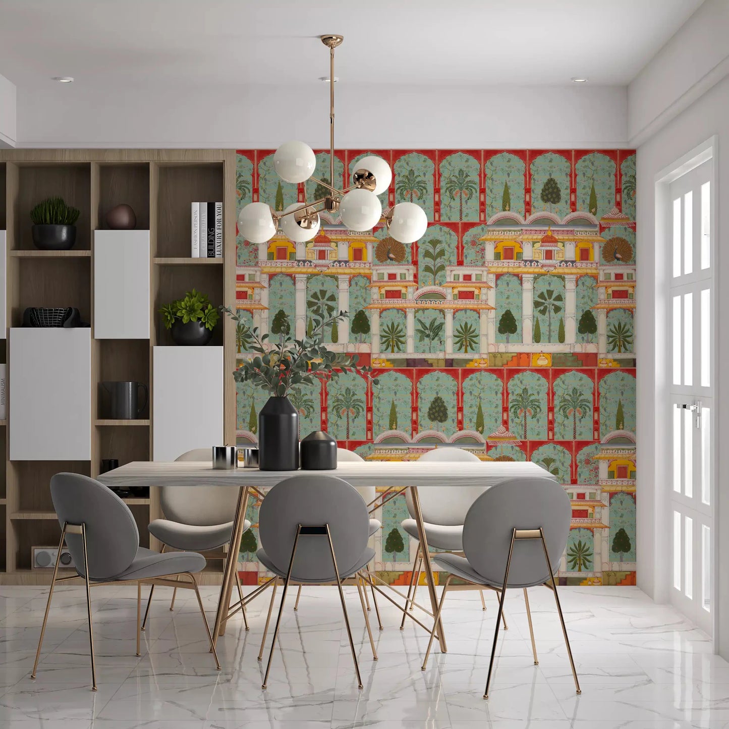 Regal Mughal Garden Wall Mural