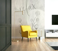 Gentle curved forms in Relax Japandi mural

