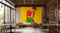 Gentle mural for peaceful bedroom interiors

