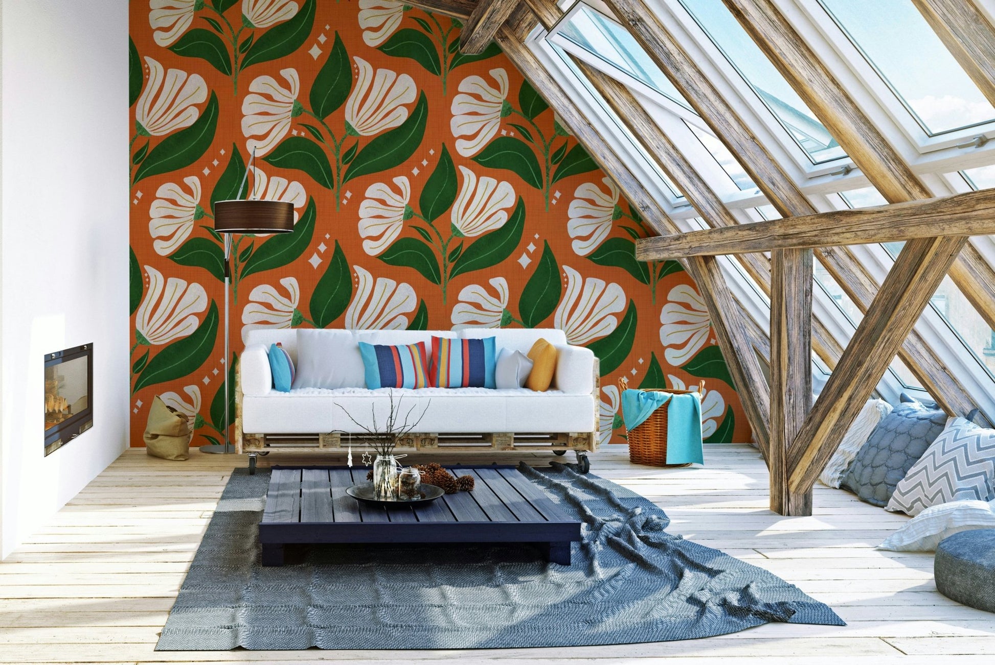 It gives a feeling of vibrant, vintage charm.
