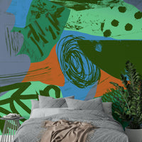 An artistic nature seascape mural for home decor.

