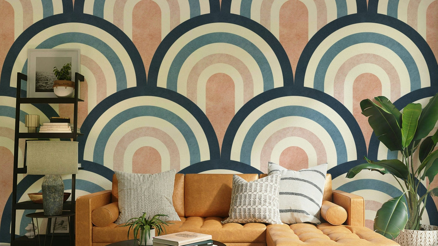 The geometric shapes create a repeating pattern.

