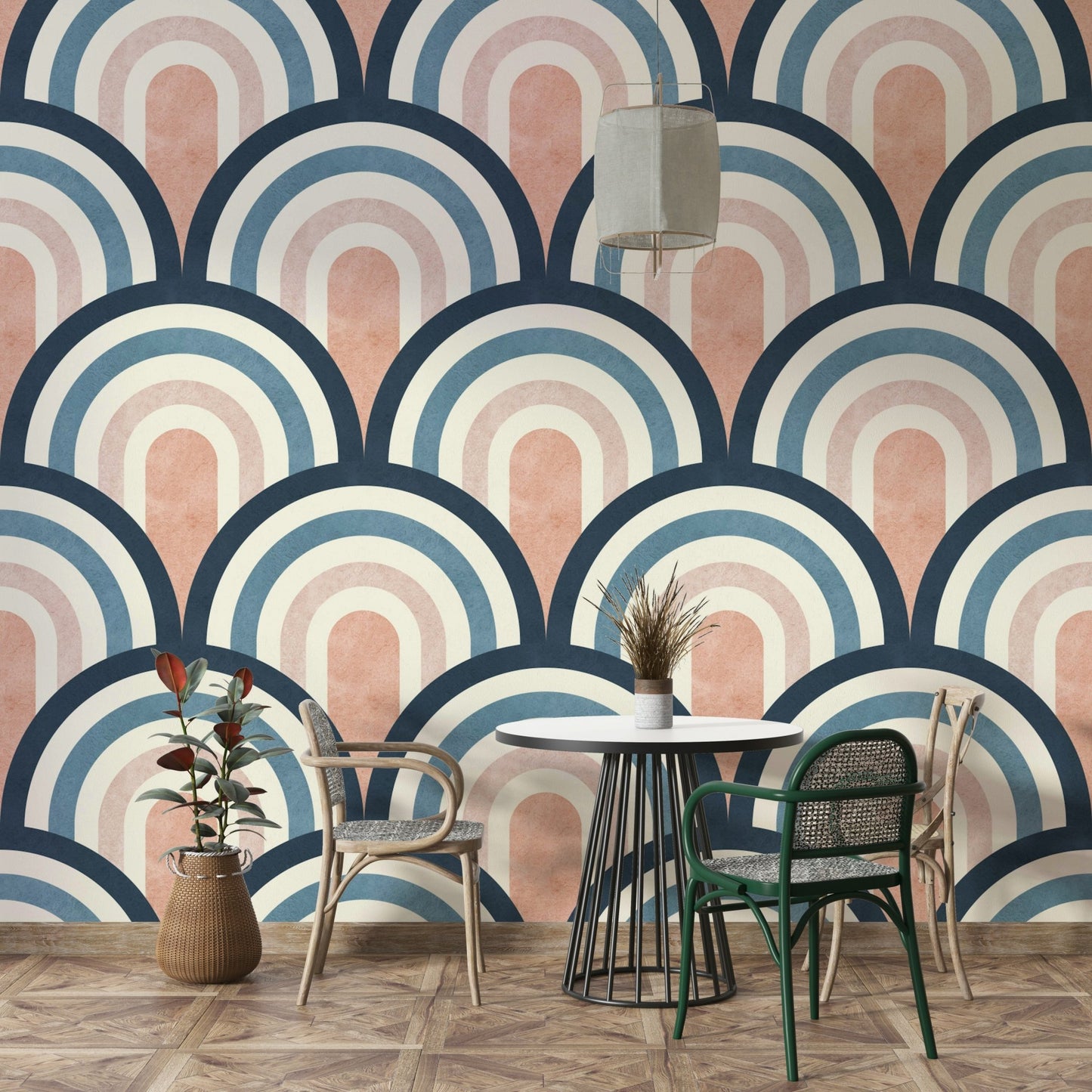 The composition is symmetrical and balanced.

