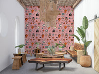 Eye-Catching Atomic Stars, Retro Living Wallpaper, Wallpaper for Walls.