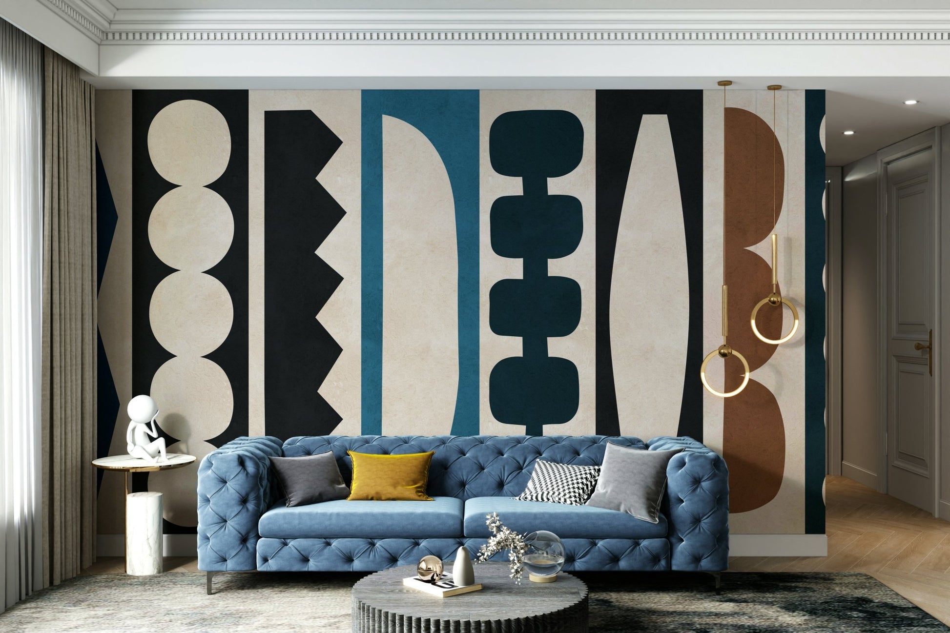 A close-up view of the detailed blocks and color contrasts.

