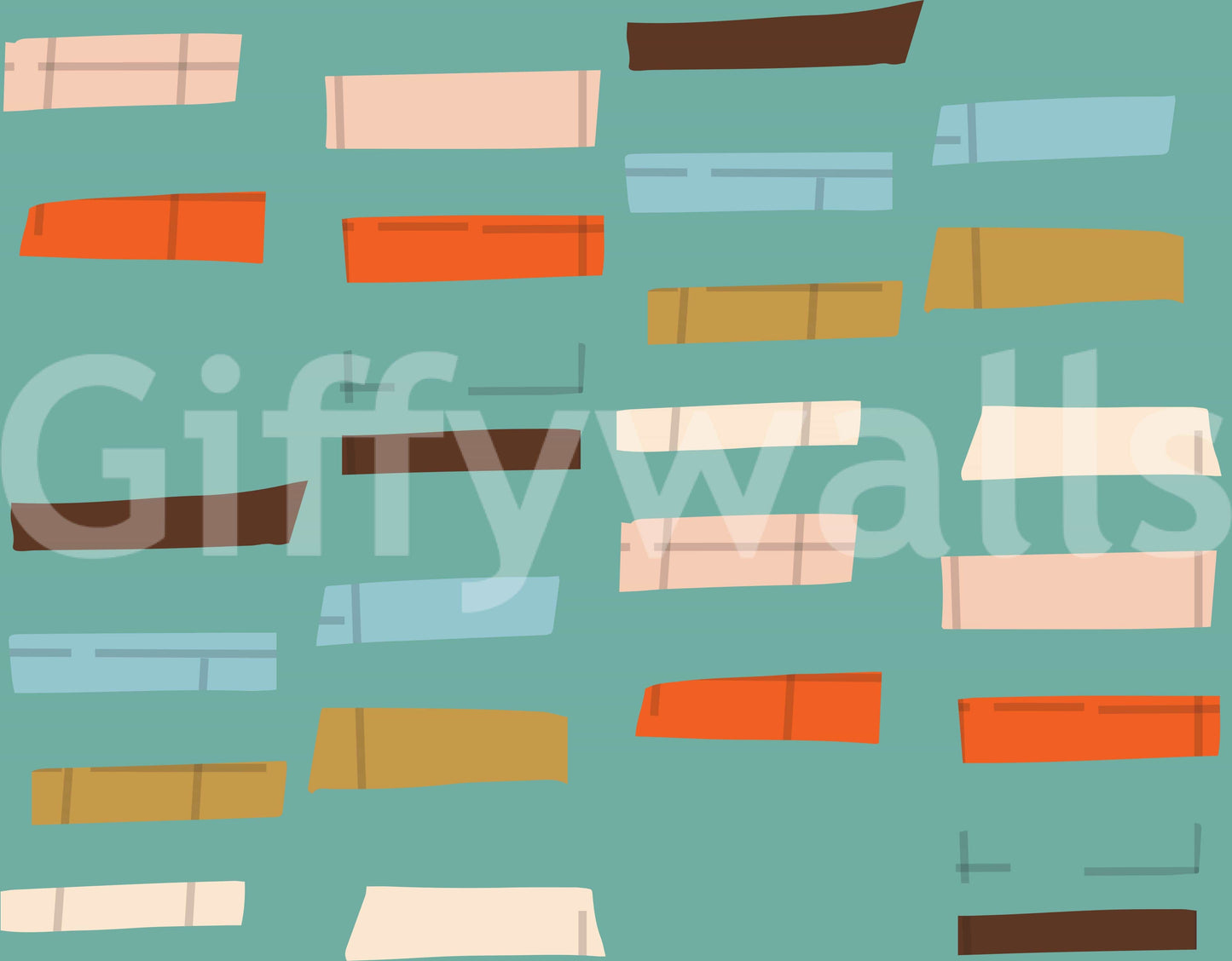 Awesome geometric design; abstract blocks in a subtle, yet energetic color set.
