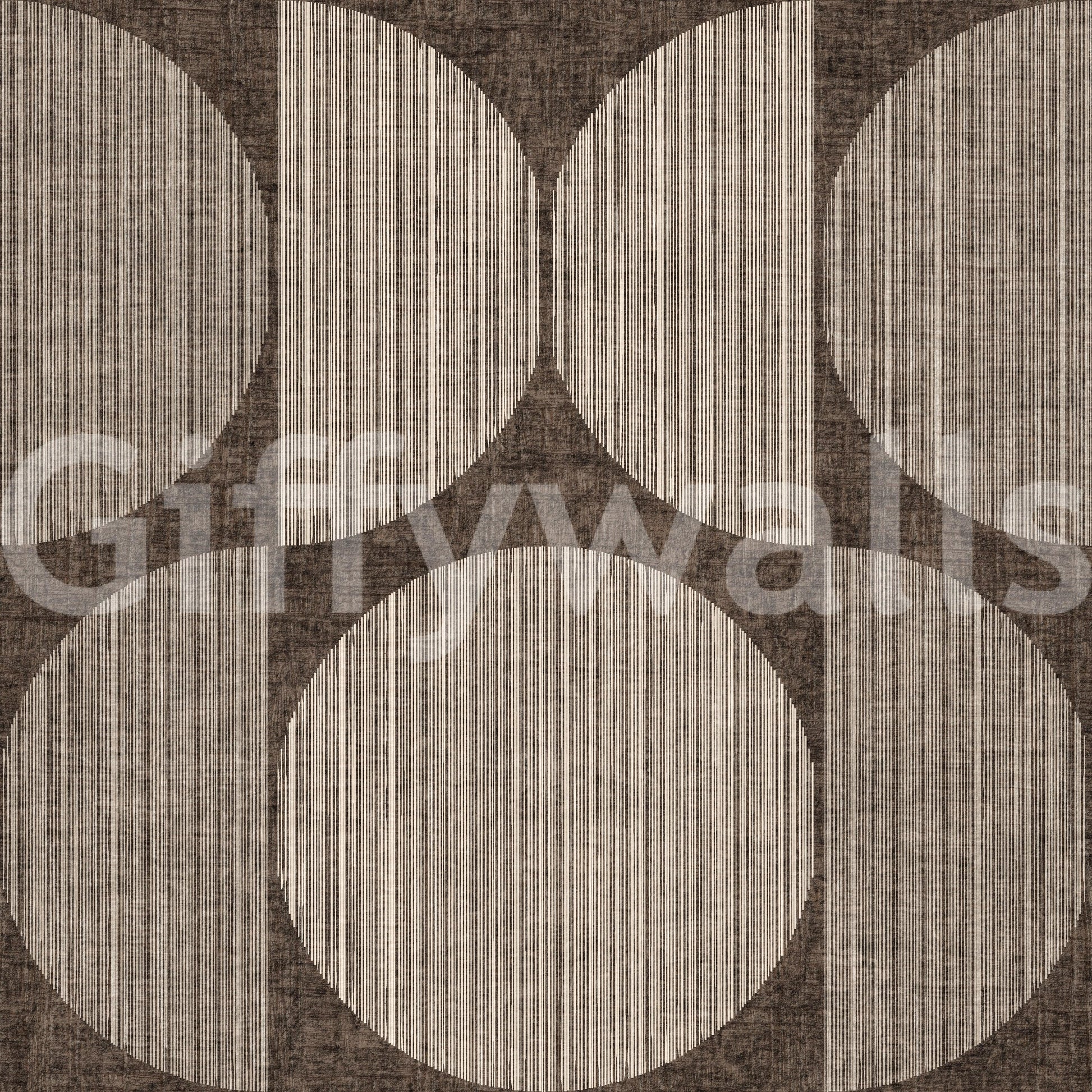 A high-quality brown geometric wall mural for walls.

