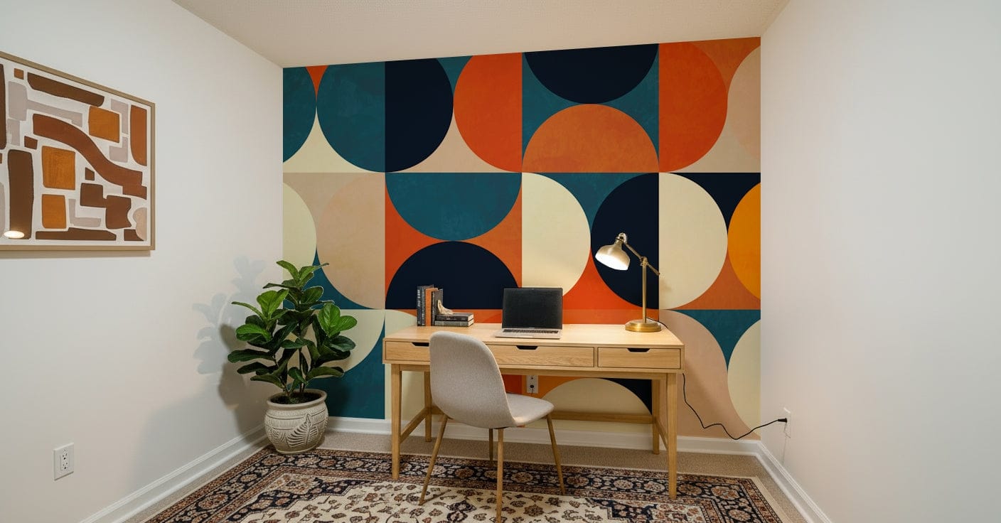 Retro Circles Wall Mural - 2861715