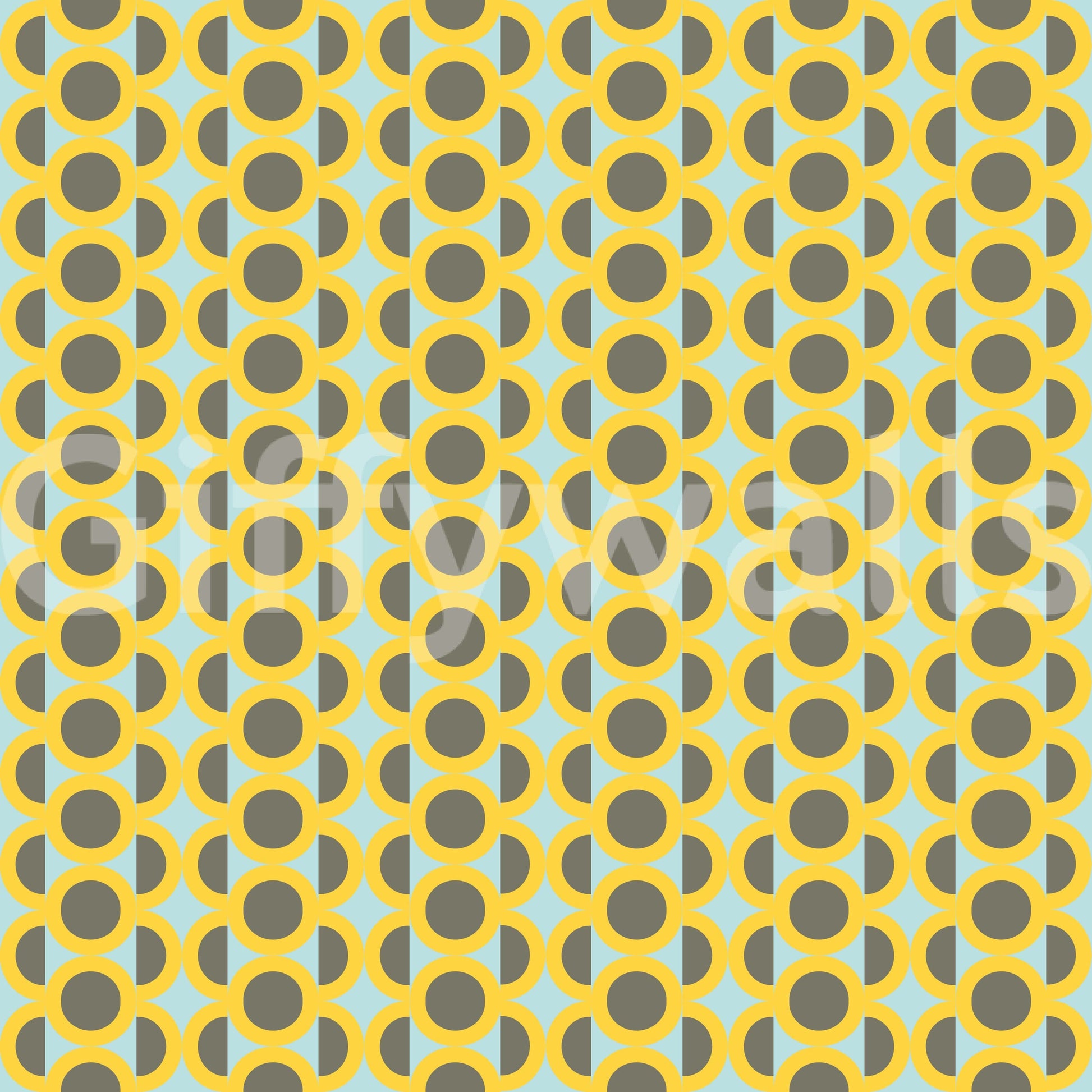 Mod Circle Pop stylish symmetry wallpaper for walls.