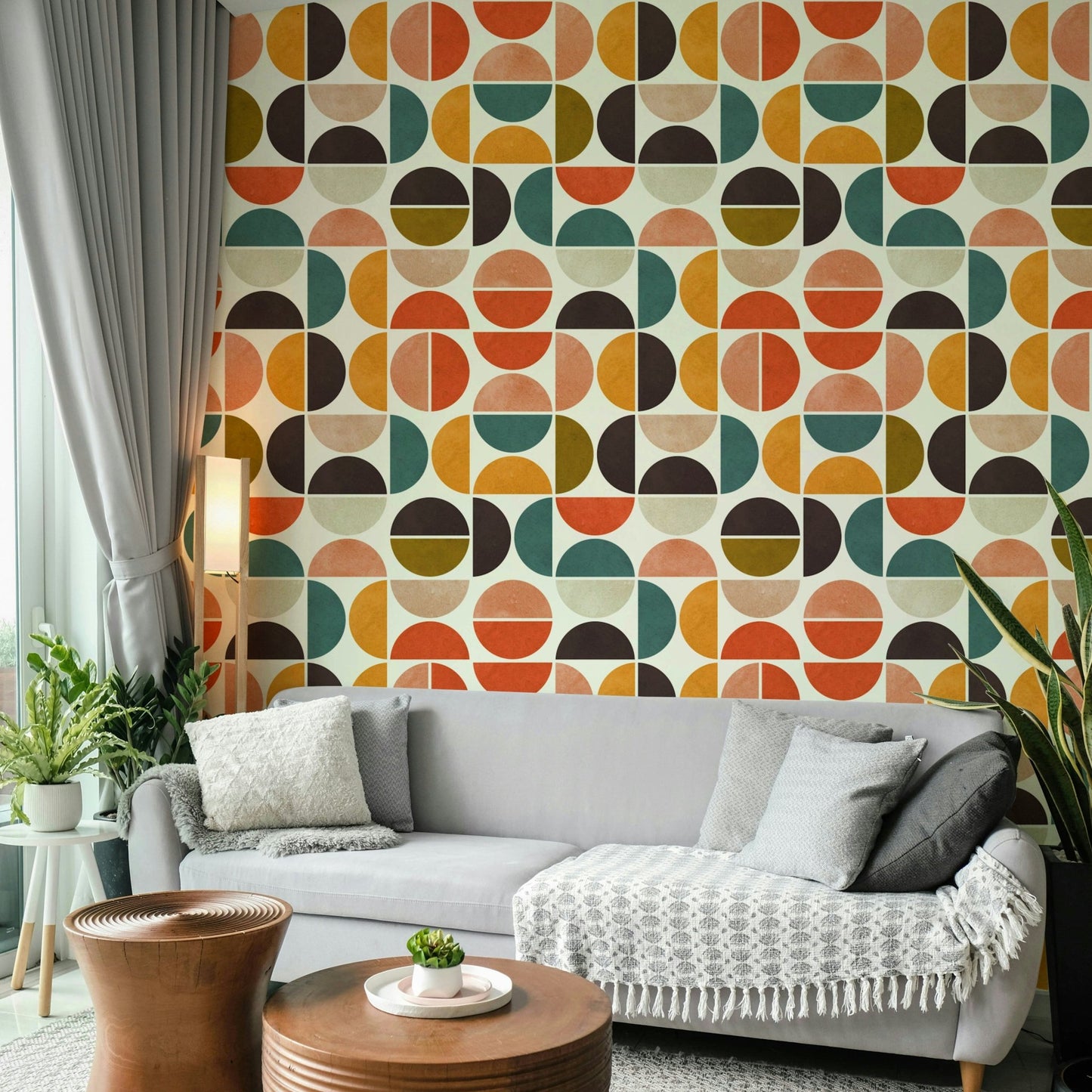 A large-scale art print with a mid-century modern aesthetic.

