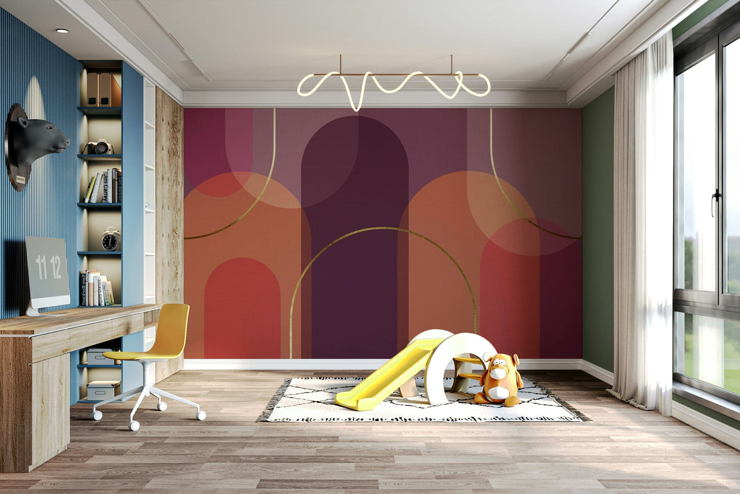 The overall feeling is one of calm, nostalgia, and retro style.
