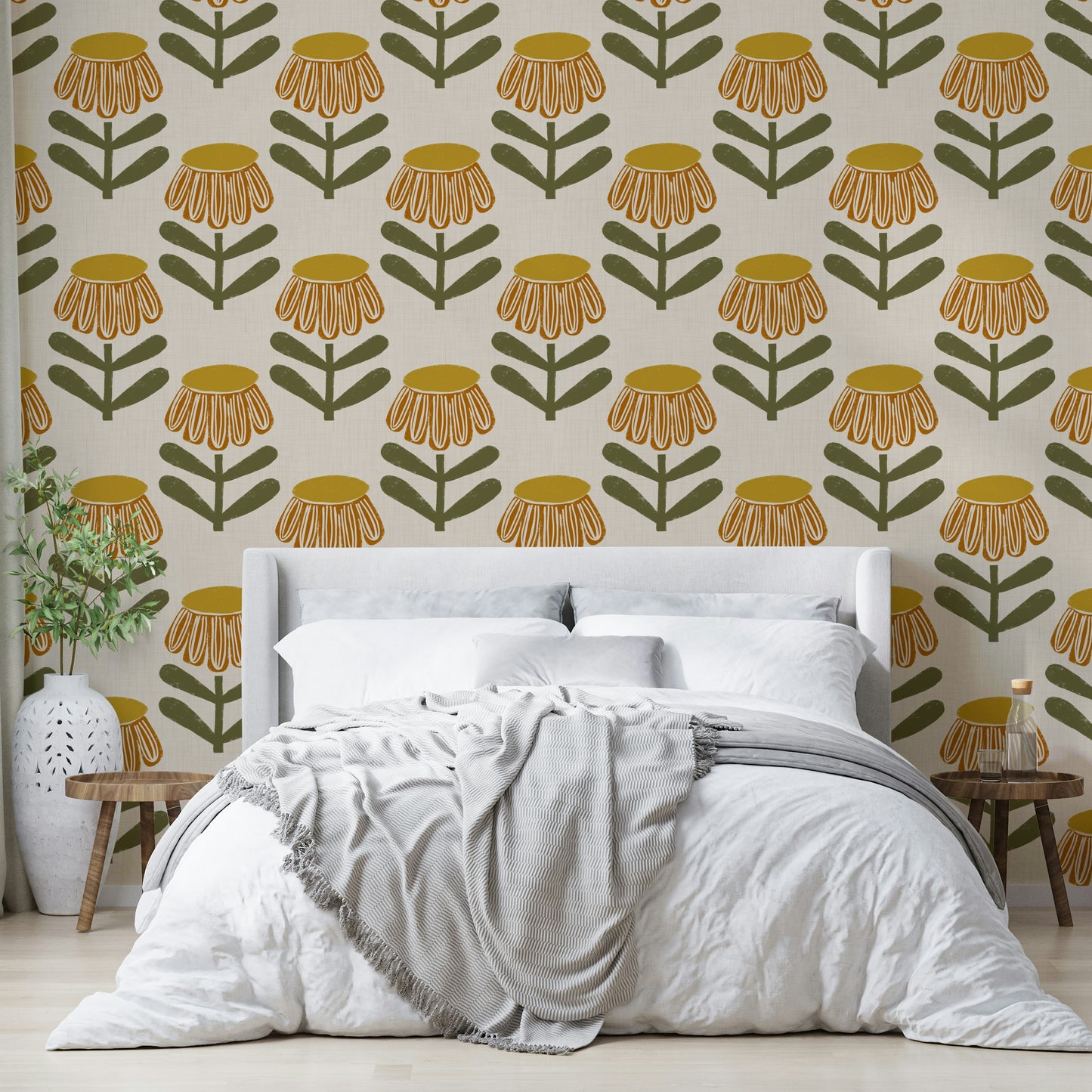 Vintage flower wallpaper for walls

