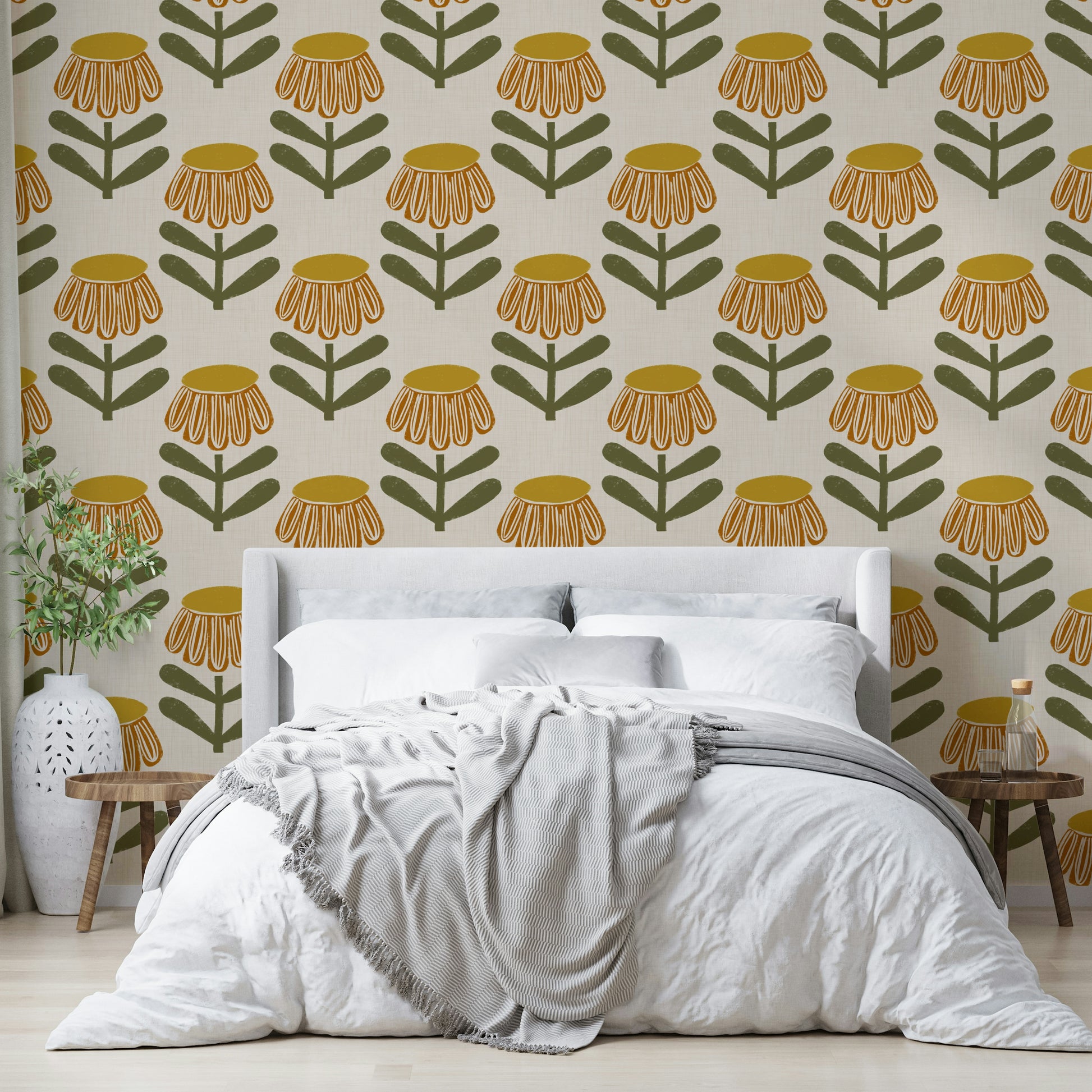 Vintage flower wallpaper for walls

