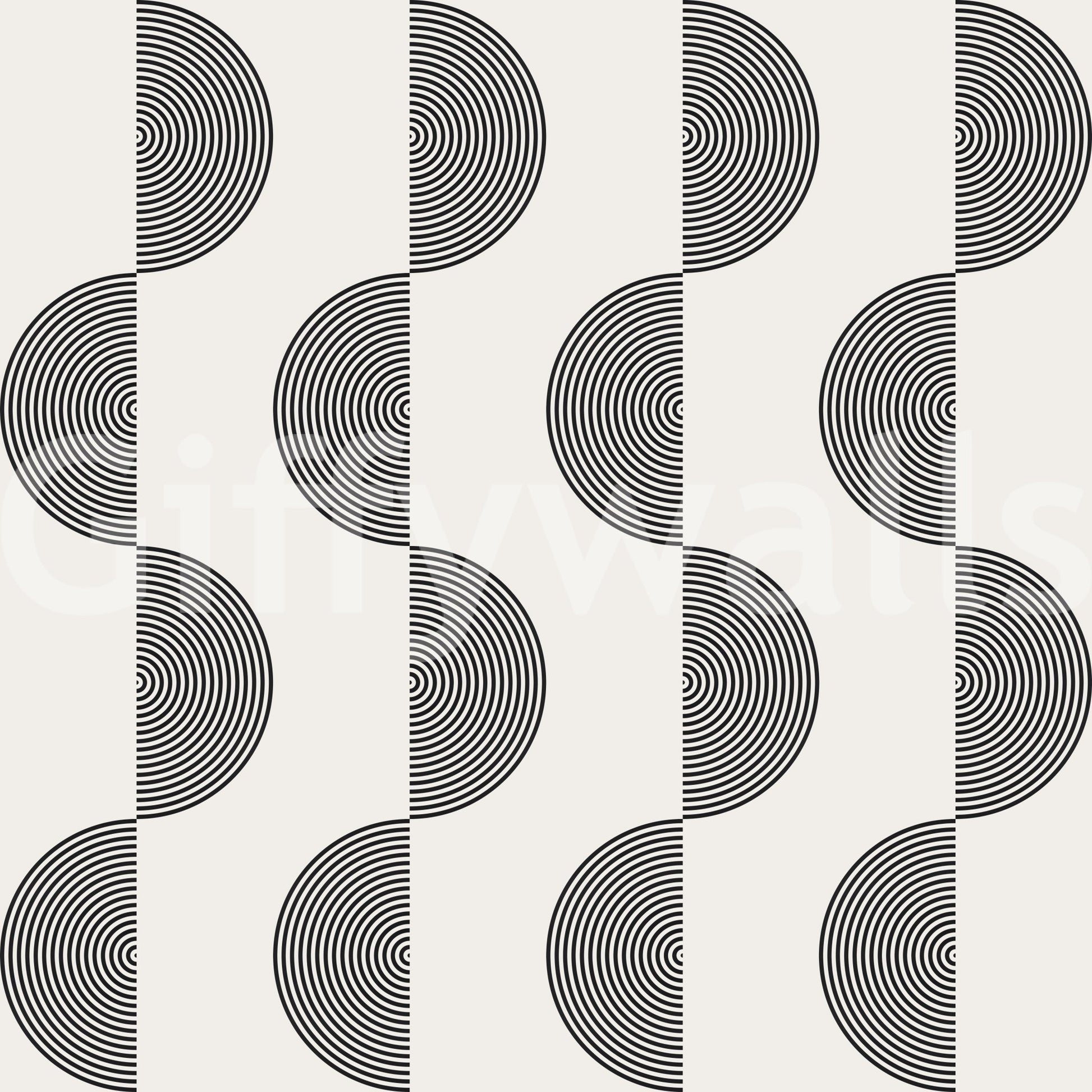 The Retro Echoes mural makes a bold and cheerful statement.

