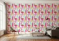 Minimal geometric wallpaper with pastel palette