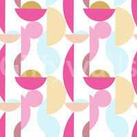 Stylish pastel geo wallpaper with rounded forms
