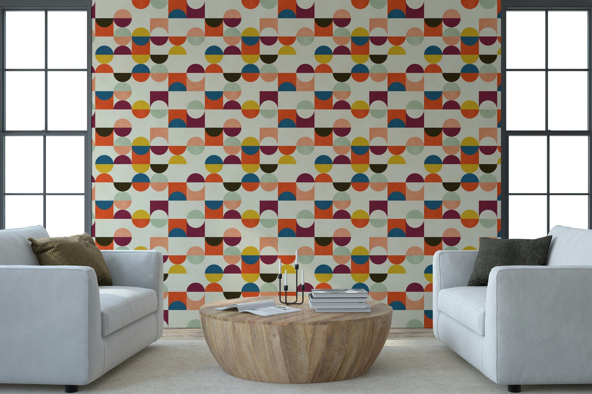 Retro Geo Harmony wallpaper repeating graphic texture