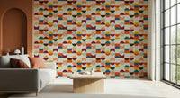 Vibrant Retro Geo Harmony wallpaper geometric shapes